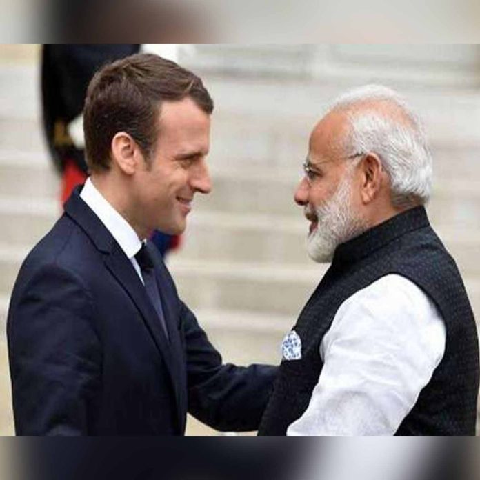 Emmanuel Macron pm modi